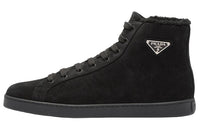 PRADA High Top Stylish Skateboarding Shoes Men's Black