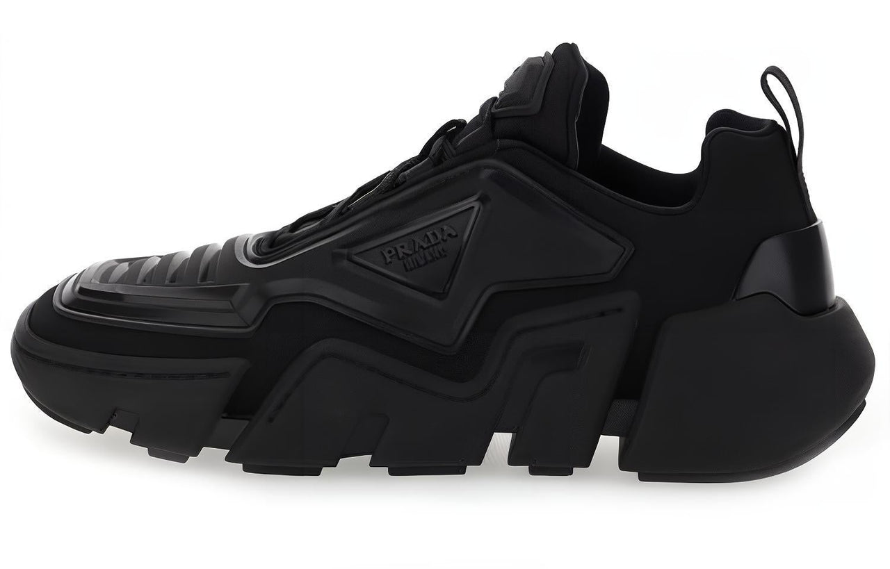 PRADA Techno Stretch Low-Top Casual Shoes Men's Black