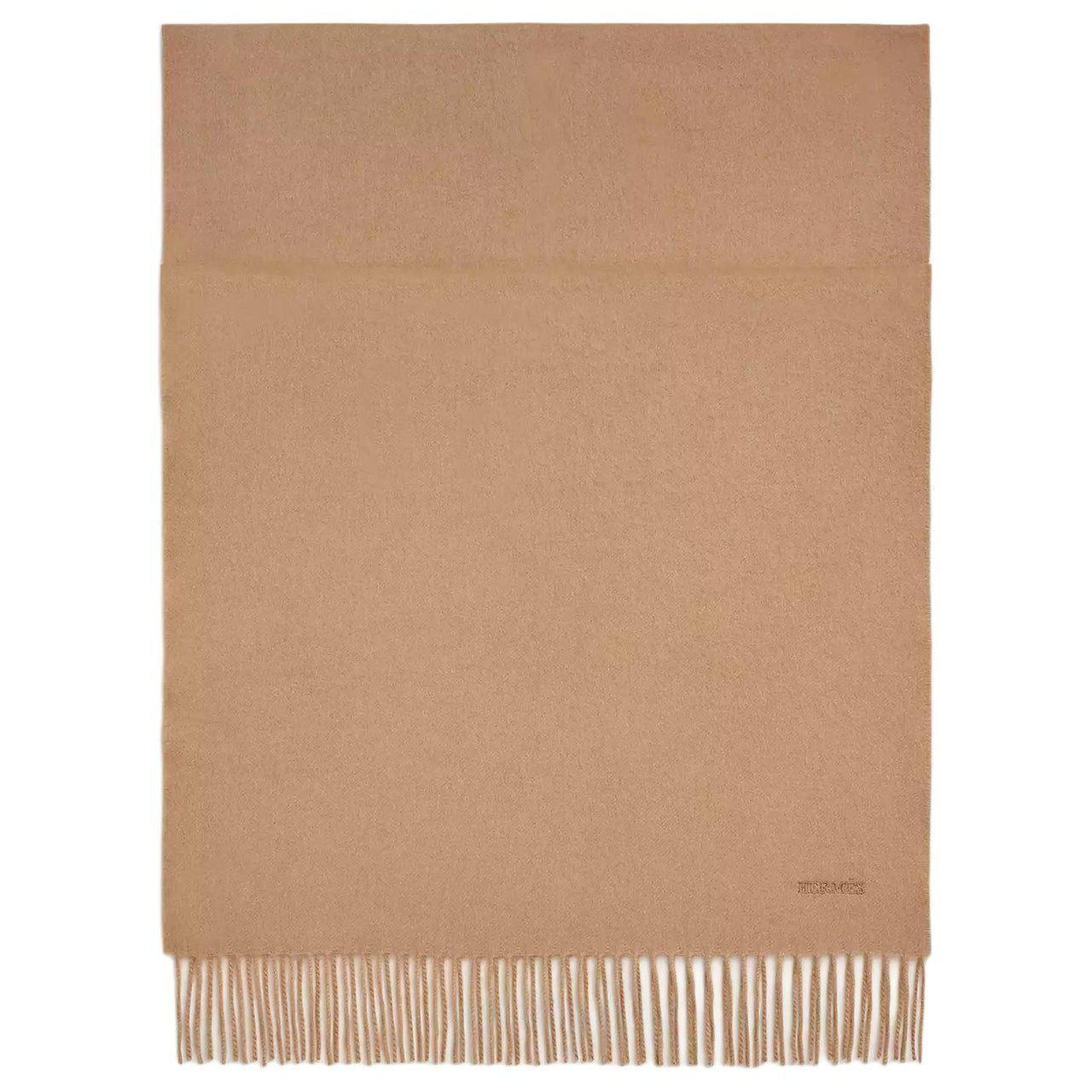 HERMES Cashmere Scarves Men Beige