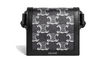 CELINE Cow Leather Shoulder Bag, Crossbody Bag, Wallet Men's Silver/Black