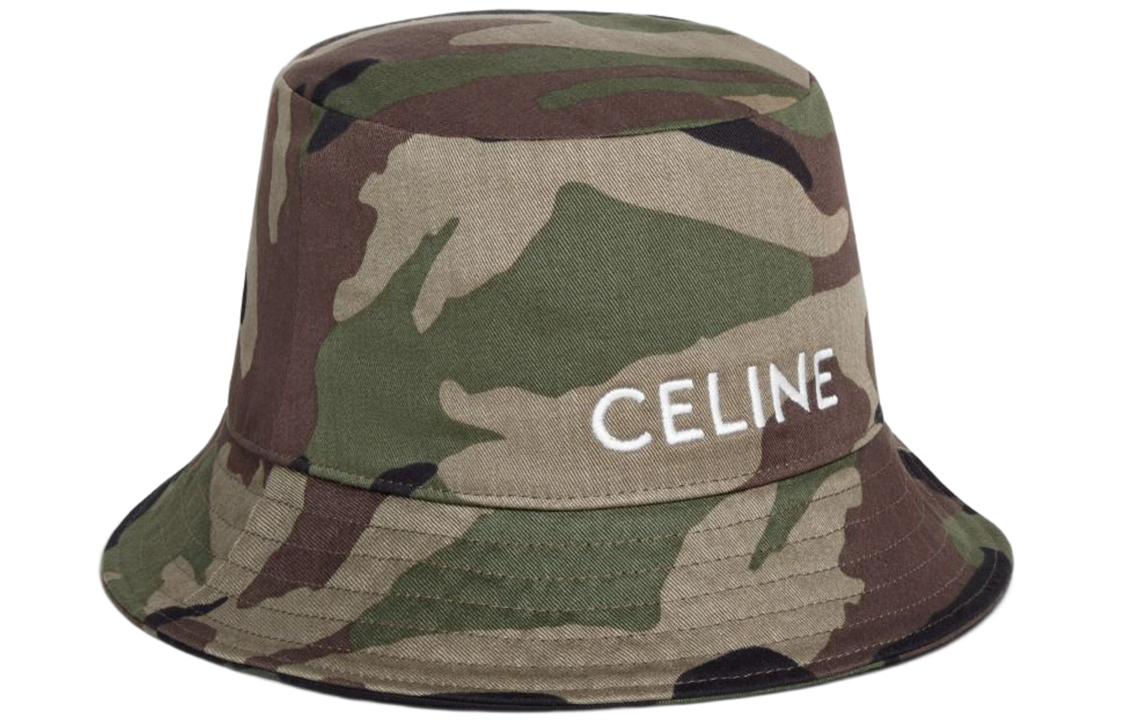 CELINE Bucket Hats Men Khaki Army Green