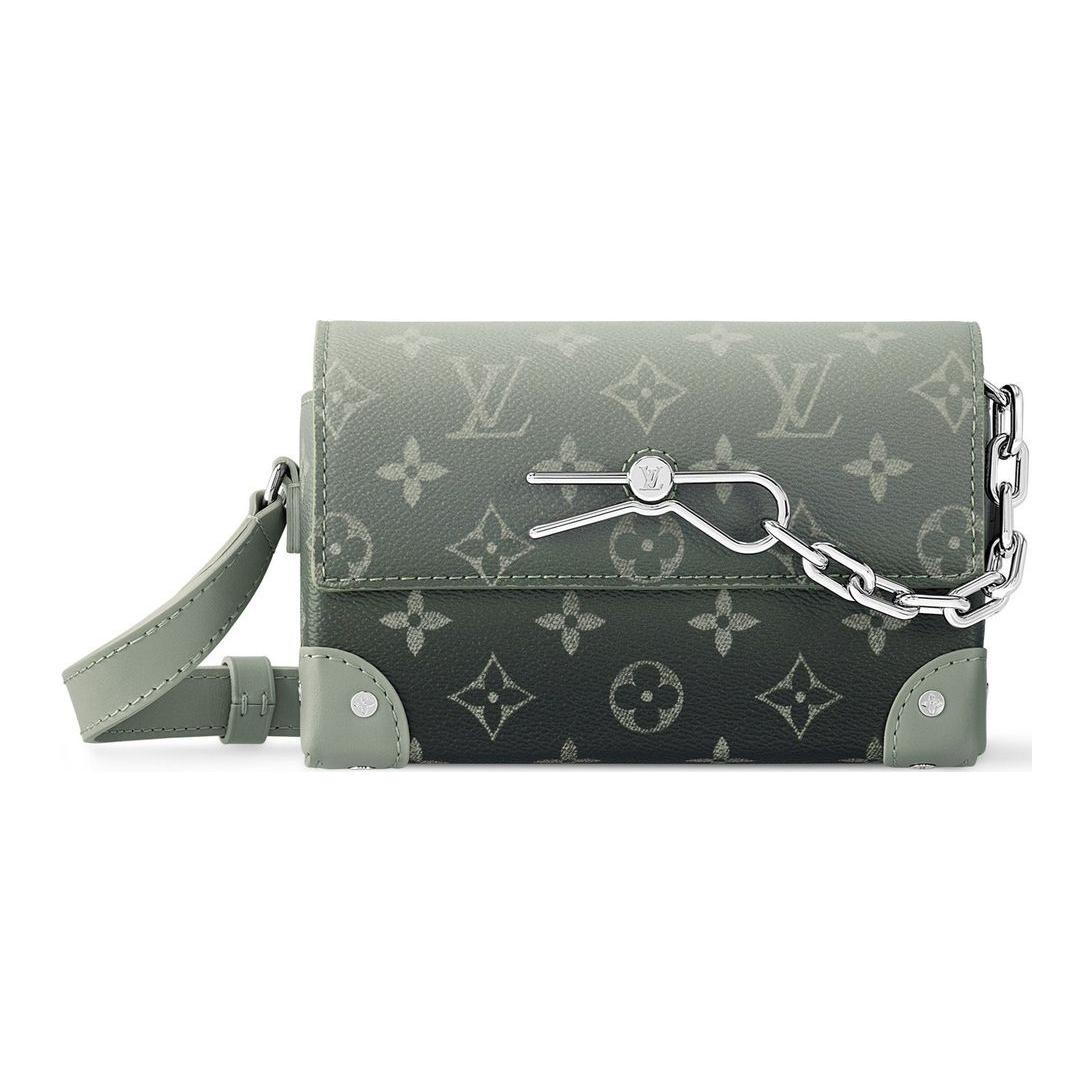 LOUIS VUITTON Steamer Leather Shoulder Bag Crossbody Bag Men's Khaki Green