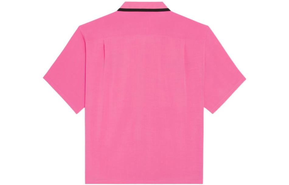 CELINE Camp Collar Logo Embroidered Twill Shirt