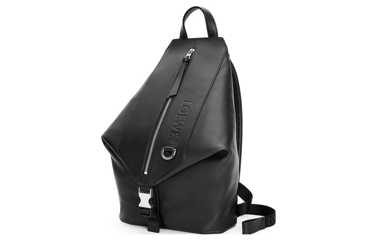 LOEWE Cow Leather Backpack Trumpets Men's Black