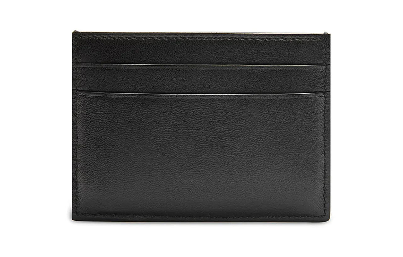 LOEWE Anagram Shiny Nappa Cow Leather Card Holder Women's Black