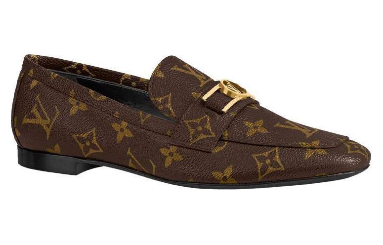 LOUIS VUITTON Lv Upper Case Flat Loafers 'Brown Monogram' Women's