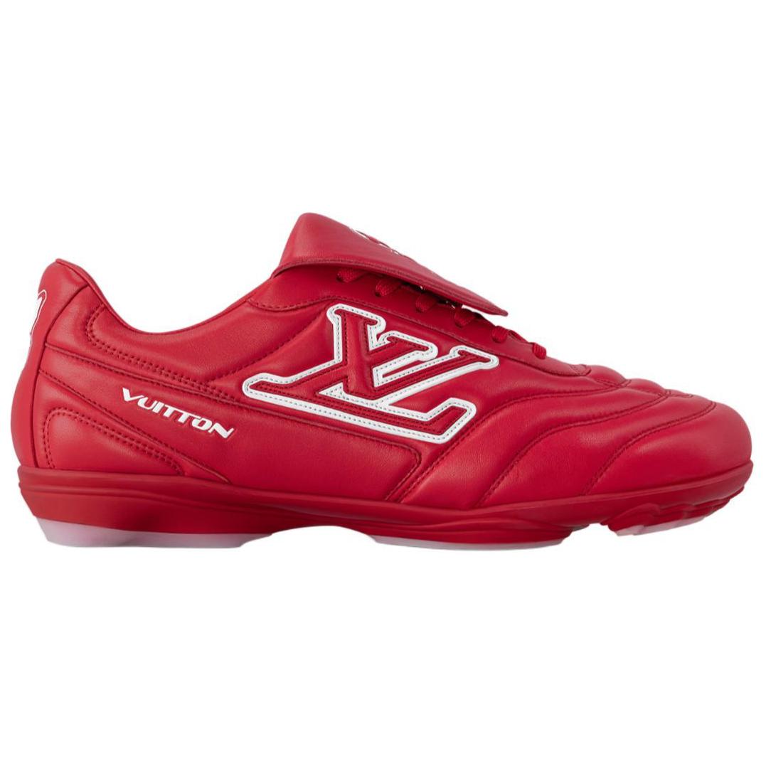 LOUIS VUITTON Footprint Soccer Low-Top Casual Shoes Men's Red