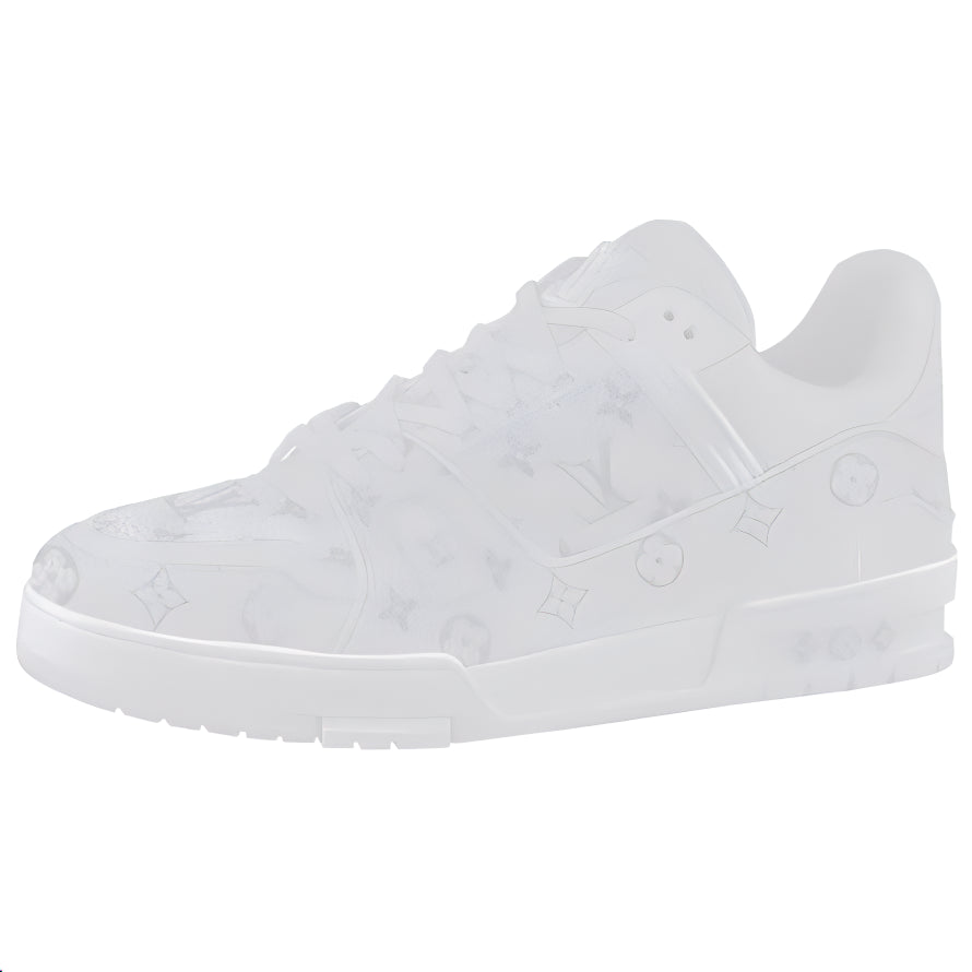 LOUIS VUITTON Trainer Low Top Skateboard Shoes Men's White