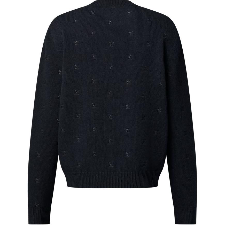 LOUIS VUITTON 1AGHUB Embroidered Signature Merino Crewneck