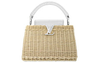 LOUIS VUITTON Capucines Crocodile Leather Capusin Handbag Women's Natural & White