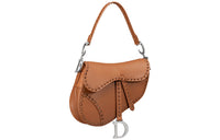 DIOR Saddle Smooth Cow Leather With Metal Detail Saddle Bag Shoulder Bag Crossbody Bag Handbag Women's Copper