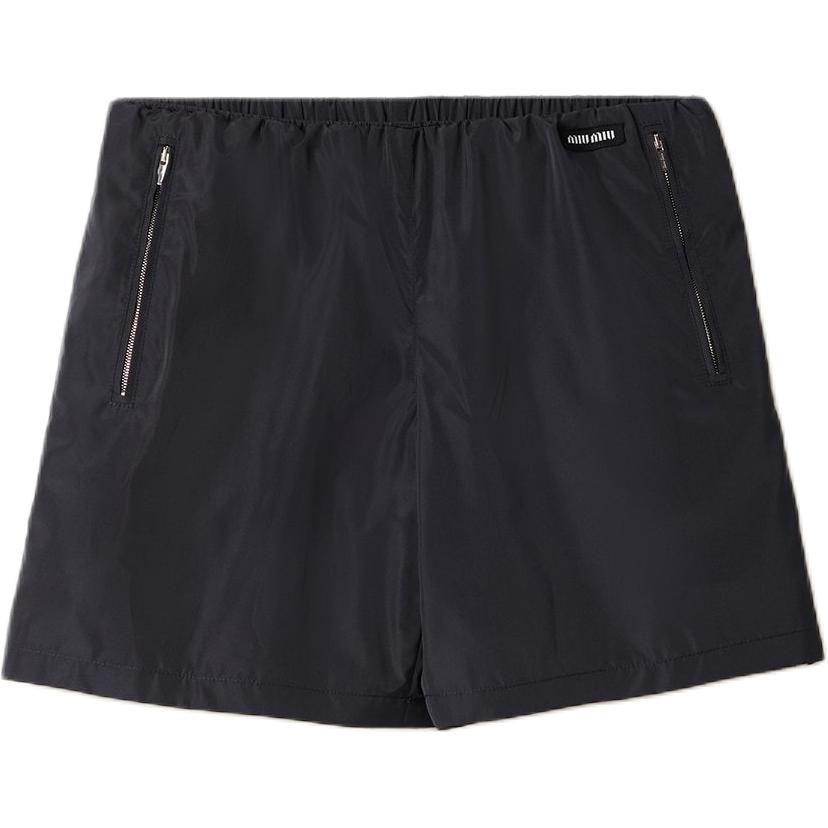 MIU MIU Technical Silk Bermuda Shorts 'Blue'