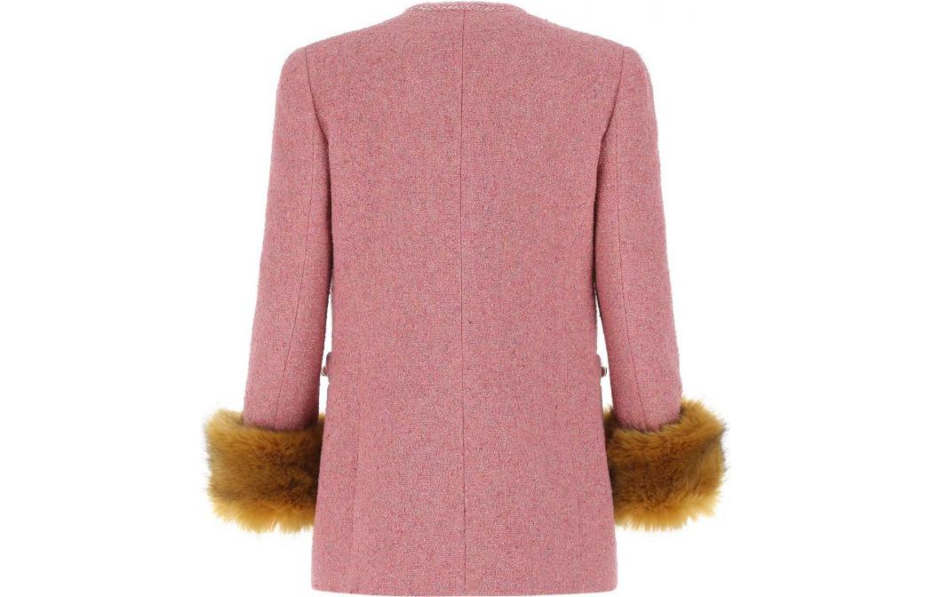 SAINT LAURENT FW22 Business Suit Coat Women's Pink