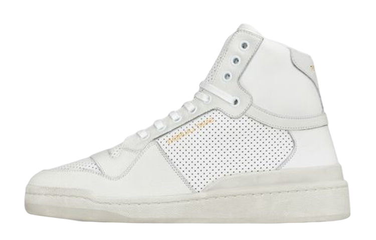 SAINT LAURENT SL24 Mid Top Lace Up Sneakers