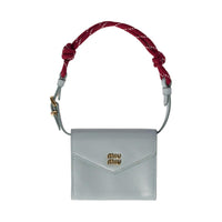 MIU MIU Calfskin Wallet Women's Blue