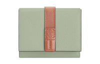 LOEWE Soft Grained Calfskin Wallet Women's Light Green/Tan