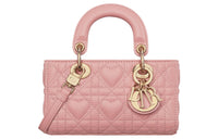 DIOR Lady D-JOY Lambskin Shoulder Bag Crossbody Bag Handbag Extra Mini Women's Vintage Pink