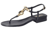 CHANEL One Strap Sandals Women's Black