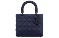 DIOR Lady Dior Matte Cow Leather Daisie Bag Handbag Crossbody Bag Shoulder Bag Medium Size Women's Indigo
