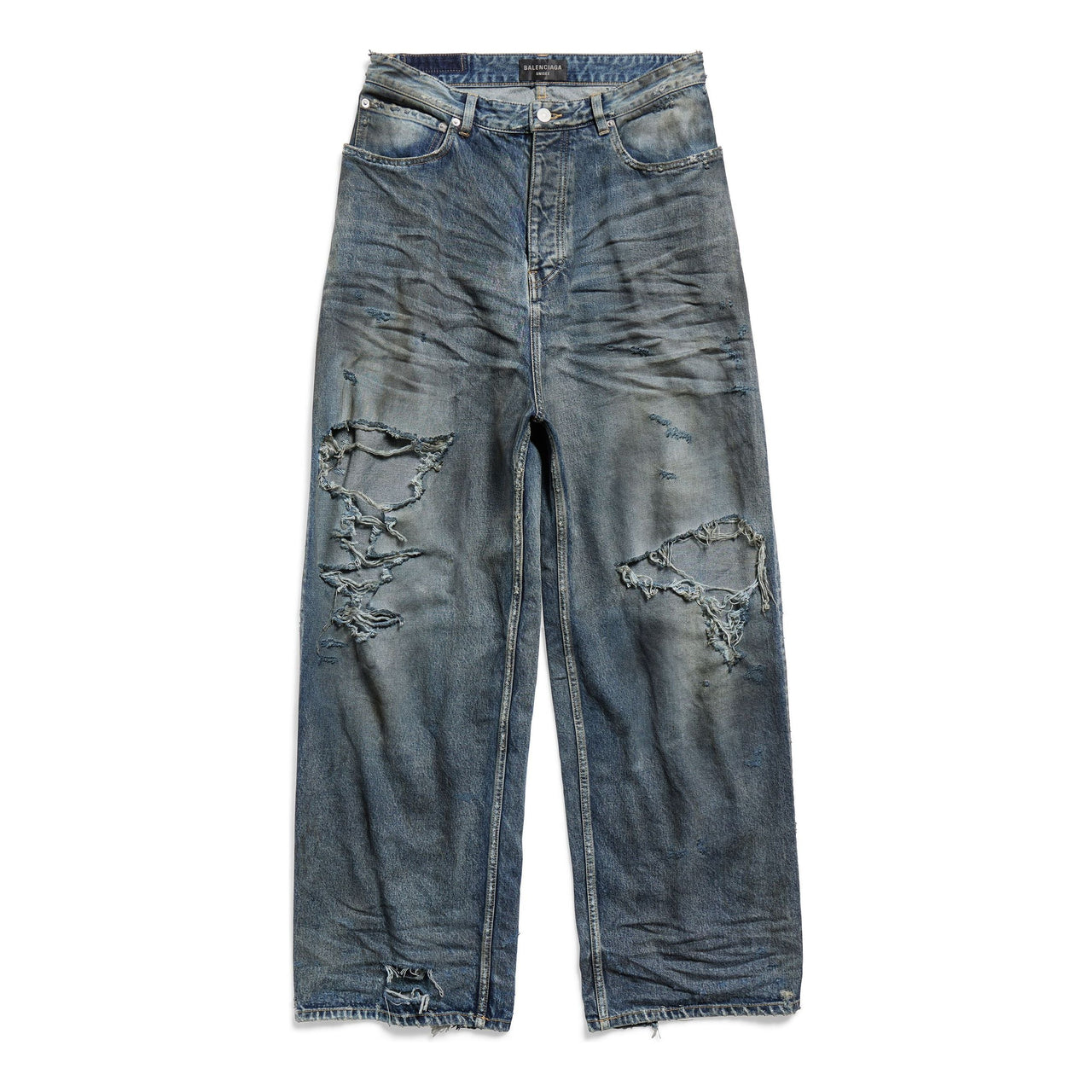 (WMNS) Balenciaga Baggy Pants 'Light Blue' 745213TNW014974