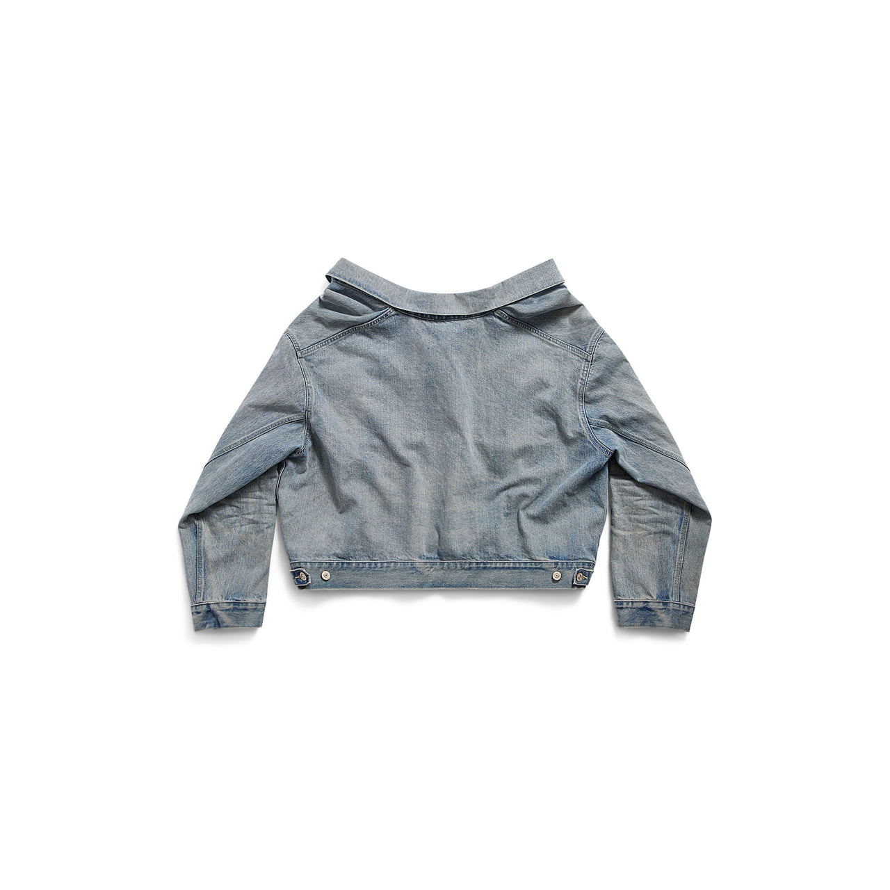 (WMNS) Balenciaga Off Shoulder Jacket 'Light Blue' 786638TQW556379