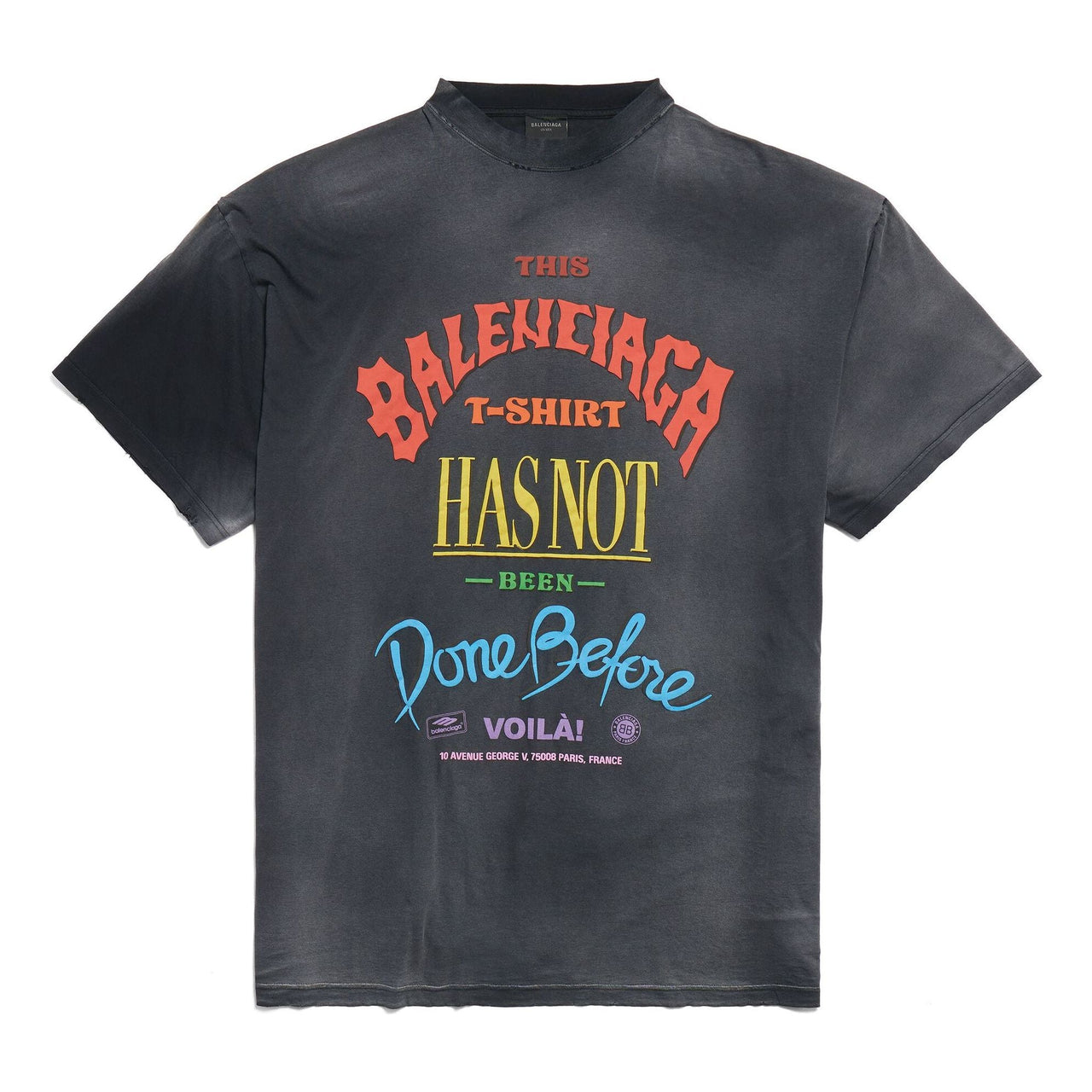 Balenciaga Not Been Done T-shirt Oversized 'Black' 787349TQVW41134