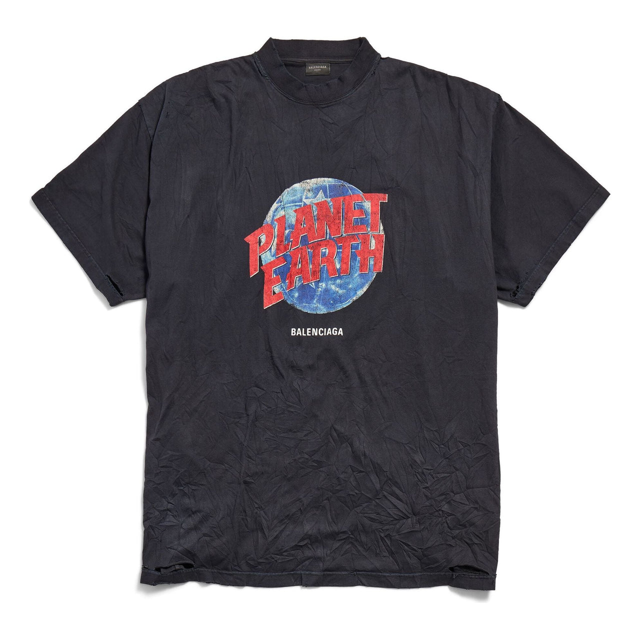 Balenciaga Planet Earth T-shirt Oversized 'Black' 787349TRVC91055