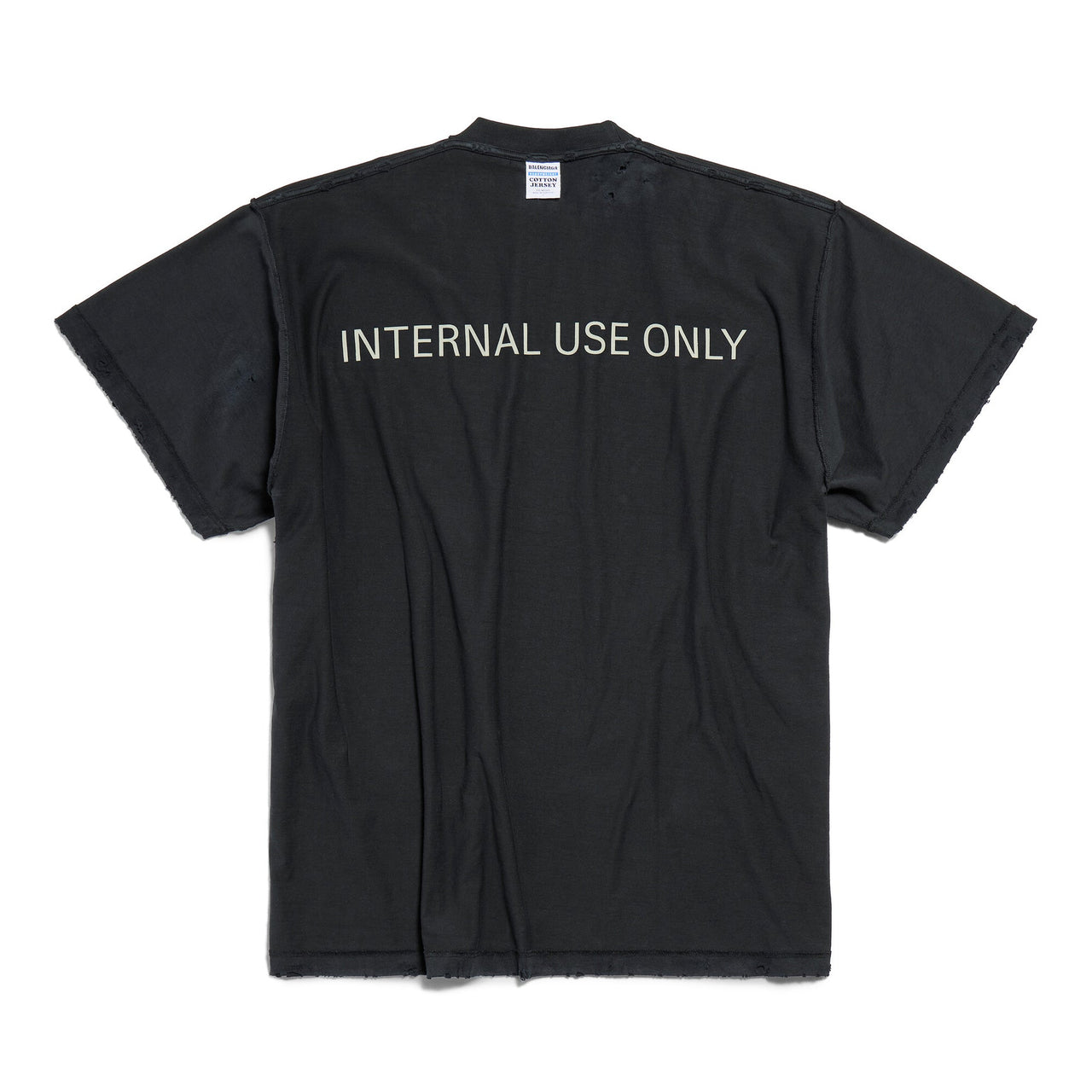 Balenciaga Internal Use Only Inside-out T-shirt 'Black' 787358TQVU21083