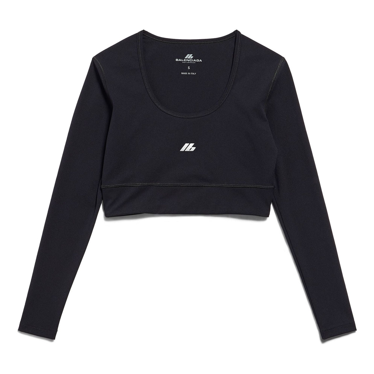 (WMNS) Balenciaga Activewear Long Sleeve Sports Bra 'Black' 7932814E2B91081