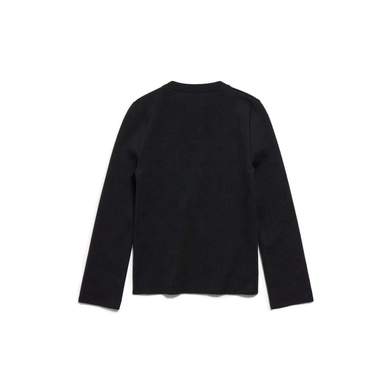 (WMNS) Balenciaga BB Allover Cropped Sweater 'Black' 793613T52151000