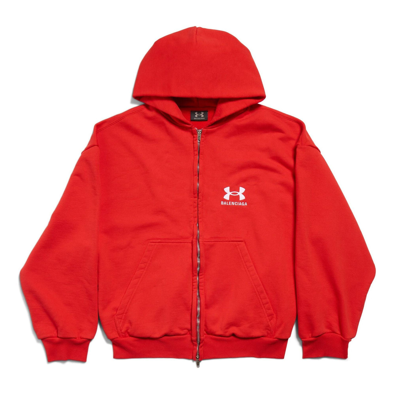 Balenciaga x Under Armour Zip-Up Hoodie 'Red White' 803264TRVB86540
