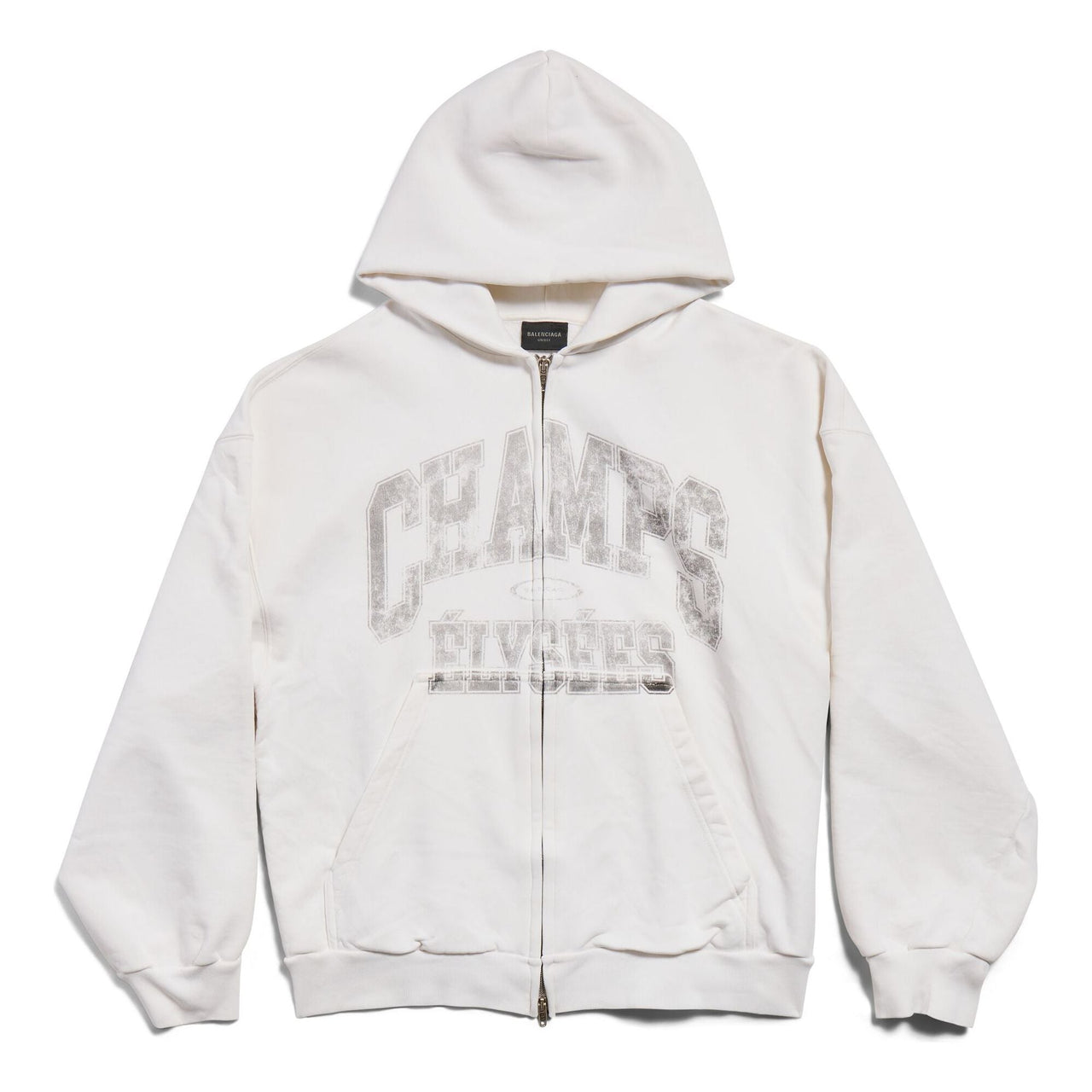 (WMNS) Balenciaga Champs-elysees Full Zip Hoodie Regular Fit 'White' 803264TRVM99016