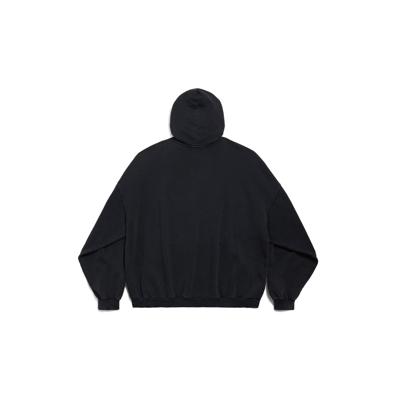 (WMNS) Balenciaga I Love Paris Balenciaga Hoodie Large Fit 'Black Faded' 803265TRVM61041