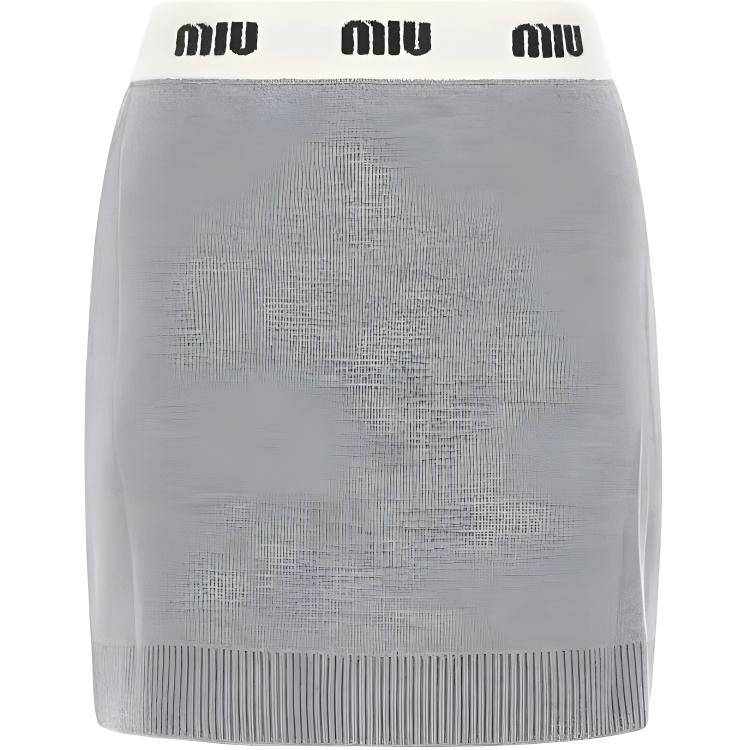 MIU MIU FW22 Casual Short Skirts Women's Gray