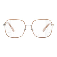 CHANEL Metal Square Eyeglass Frames Women's Gold