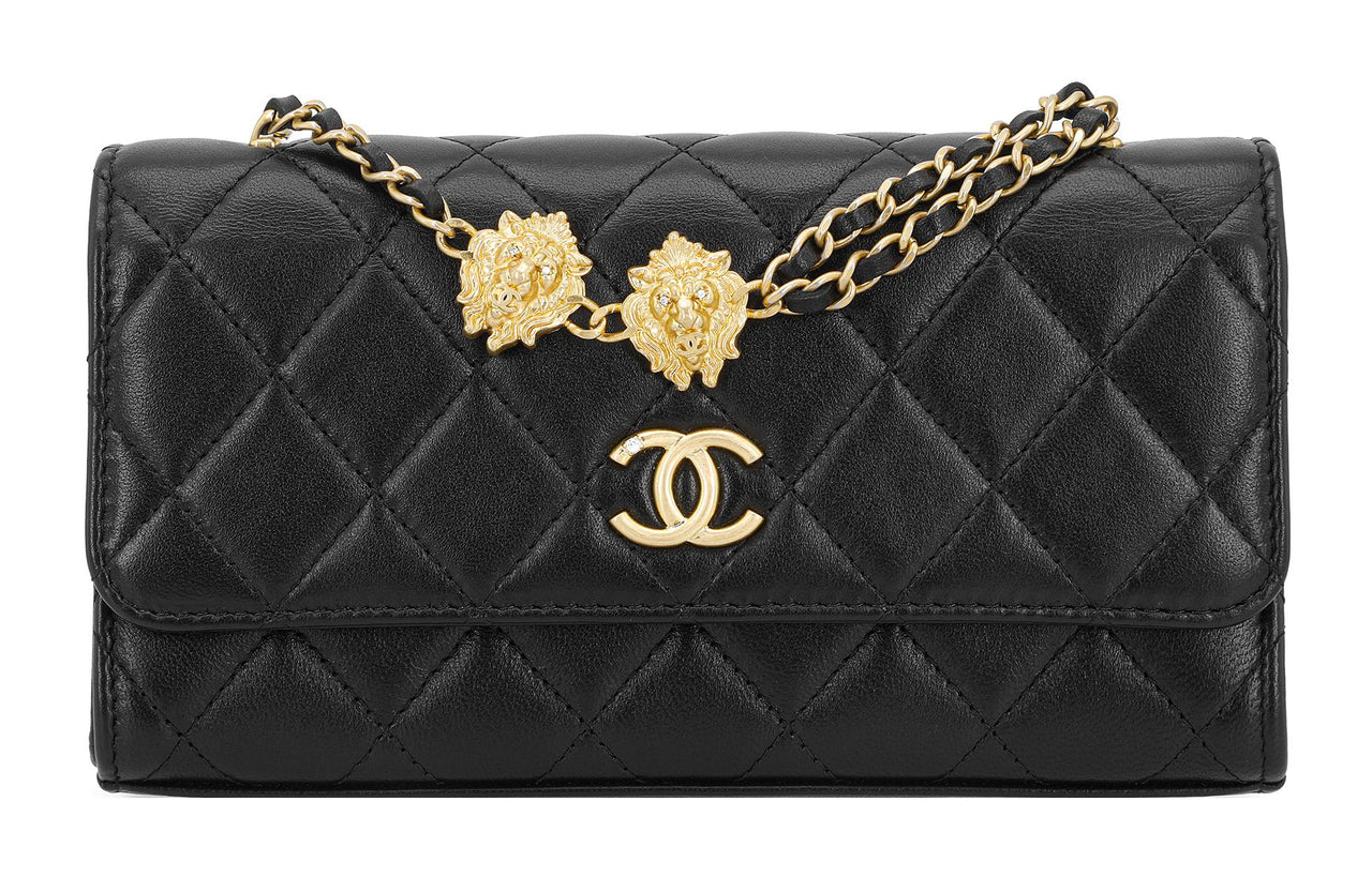 CHANEL Sheepskin Handheld Crossbody Bag Shoulder Bag Women's Black