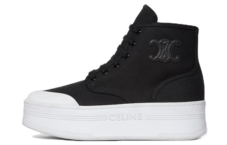 CELINE High Top Stylish Skateboarding Shoes Women's Black
