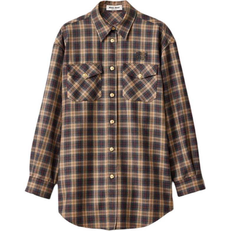 MIU MIU Tartan Wool Shirt