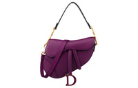 DIOR Calfskin Saddle Bag Shoulder Bag Crossbody Bag Handbag Women's Mulberry Purple