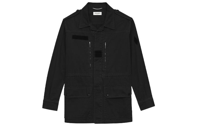 SAINT LAURENT Parka Coats Men's Black