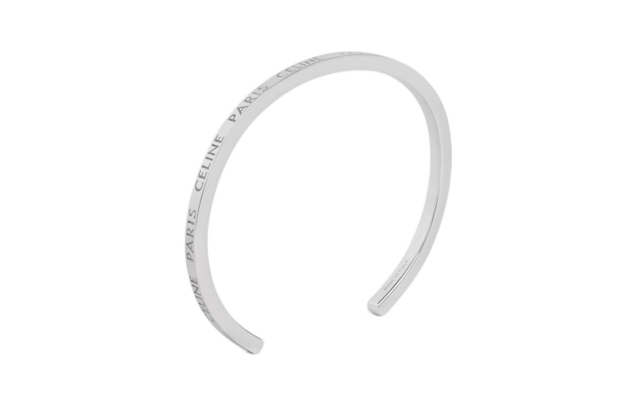 CELINE Brass Bangles Unisex Silver