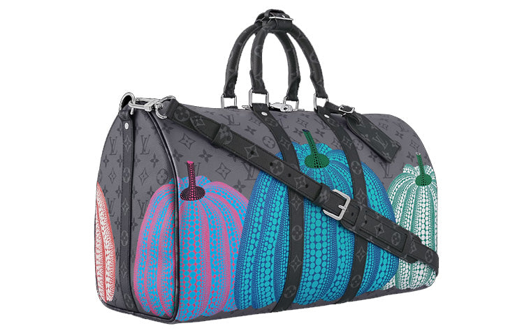 LOUIS VUITTON Lv X Yk Keepall Bag 45 Pumpkin Print