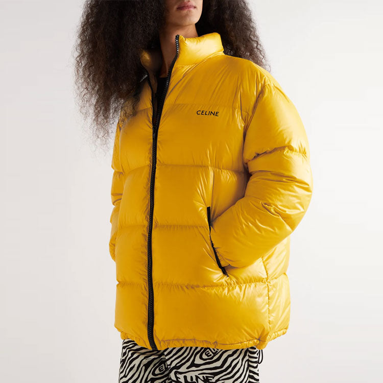 CELINE Logo Printed Zip Up Parka