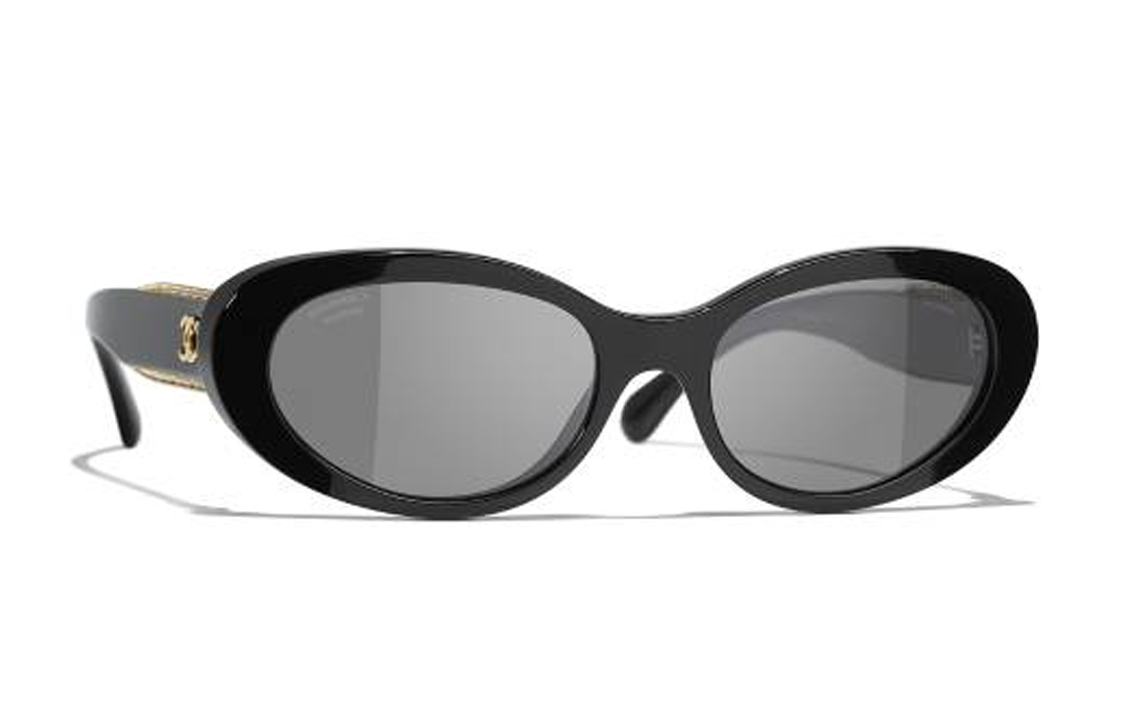CHANEL Oval Polarized Sunglasses