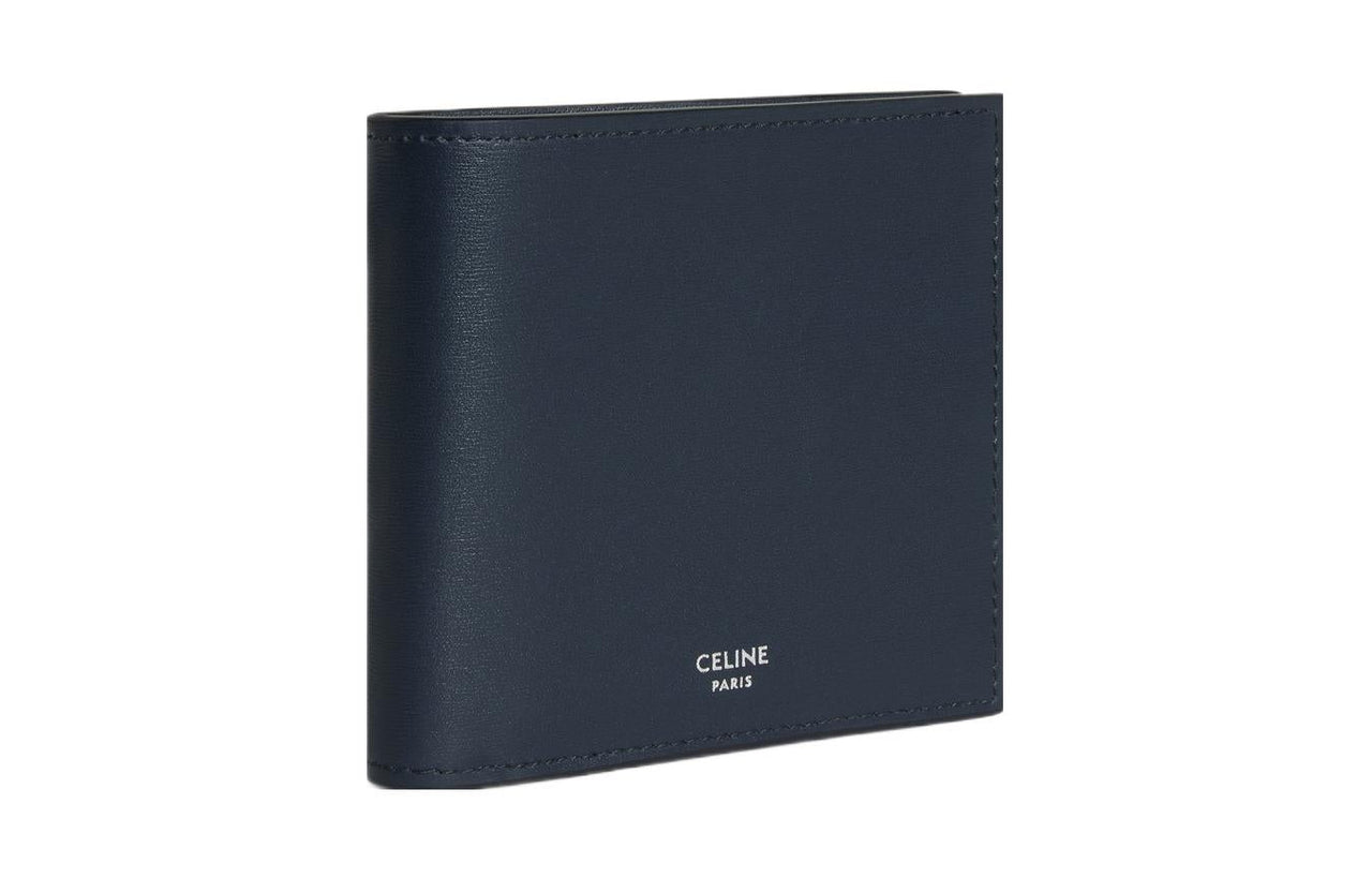 CELINE Shiny Calfskin Wallet Regular Men's Sacred Blue
