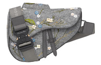 DIOR Wool Felt Saddle Bag Fanny Pack Sling Bag Shoulder Bag Crossbody Bag Men's Dio Gray