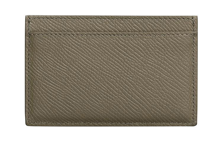 CELINE Grain Calfskin Card Holder Men's Olive Green