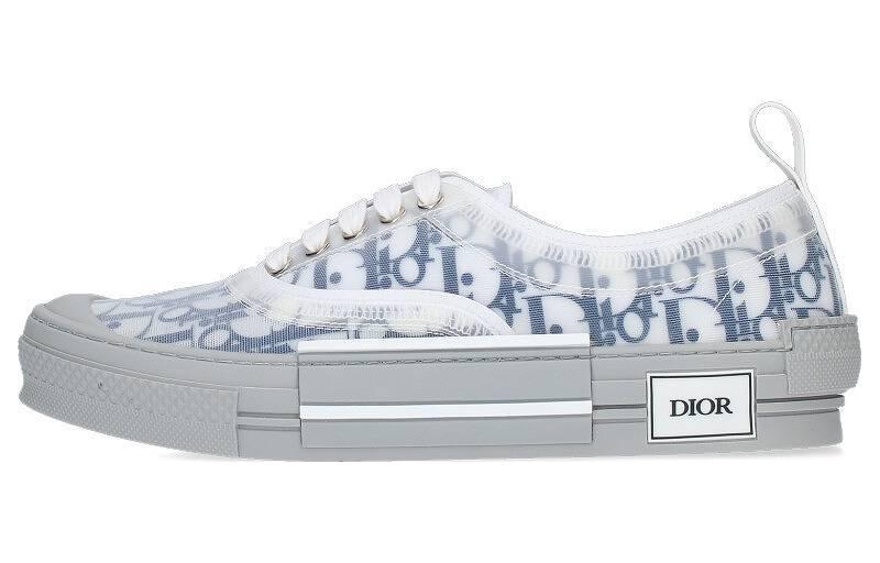 DIOR B23 Low-Top Skateboard Shoes Men's White Blue