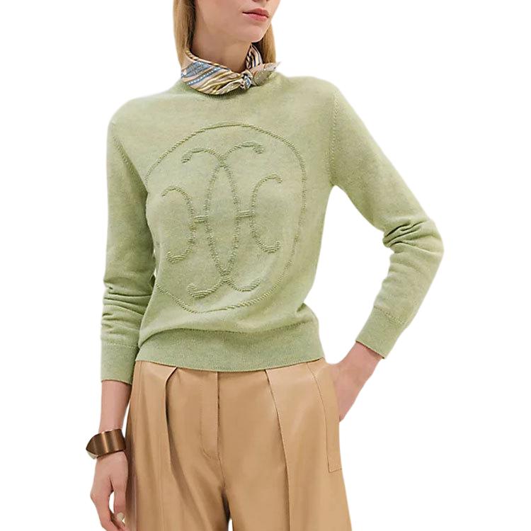 HERMES Cashmere Sweater Women's Green