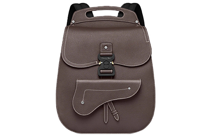 DIOR Grained Calfskin Backpack Men's Ebony Black
